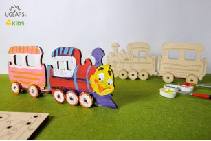 3D coloring model «Locomotive»